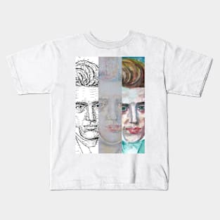 THREE TIMES SOREN KIERKEGAARD .4 Kids T-Shirt